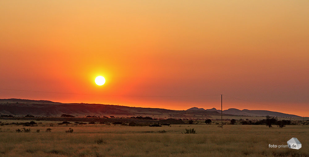 Sonnenuntergang ber den versteinerten Dnen I